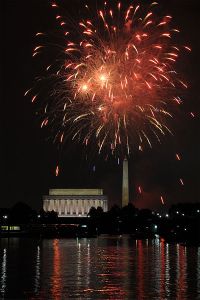 Fireworks in Washington DC by Joe Ravi via CC-BY-SA 3.0